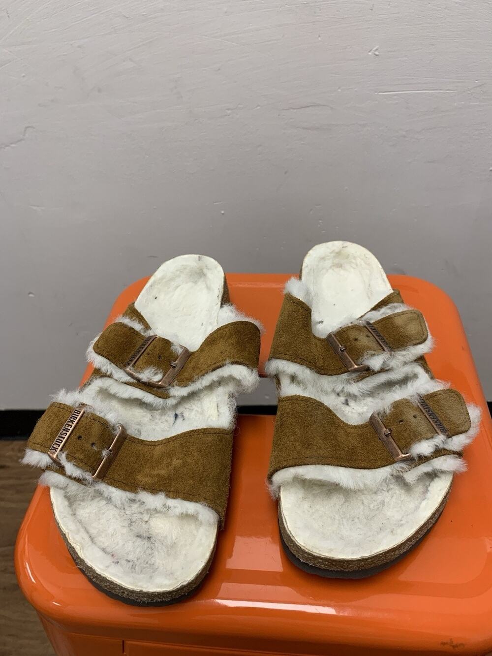 Birkenstock Arizona shearling-lined suede sandals Size 39